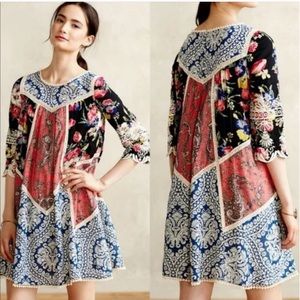 Vanessa Virginia Boho Patch Dress Size 2 Petite